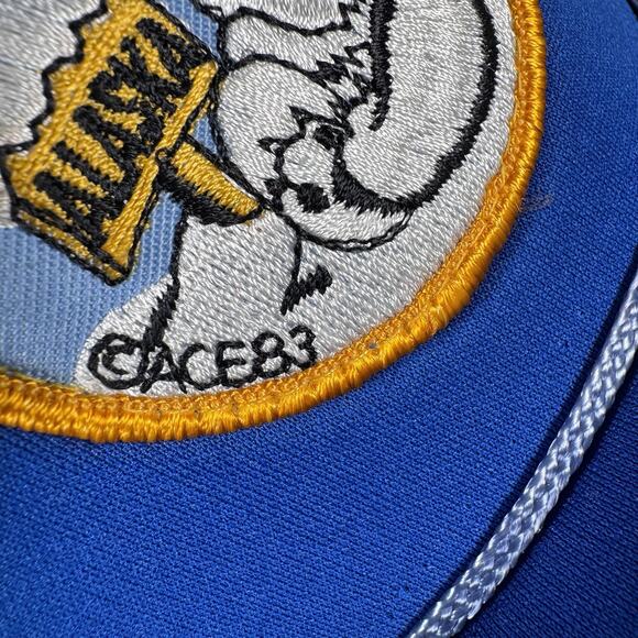 Vintage Alaska SUBBITCHEN WEATHER Hat Cap Snap Back Rope Blue Trucker Mesh 80s - Picture 4 of 9